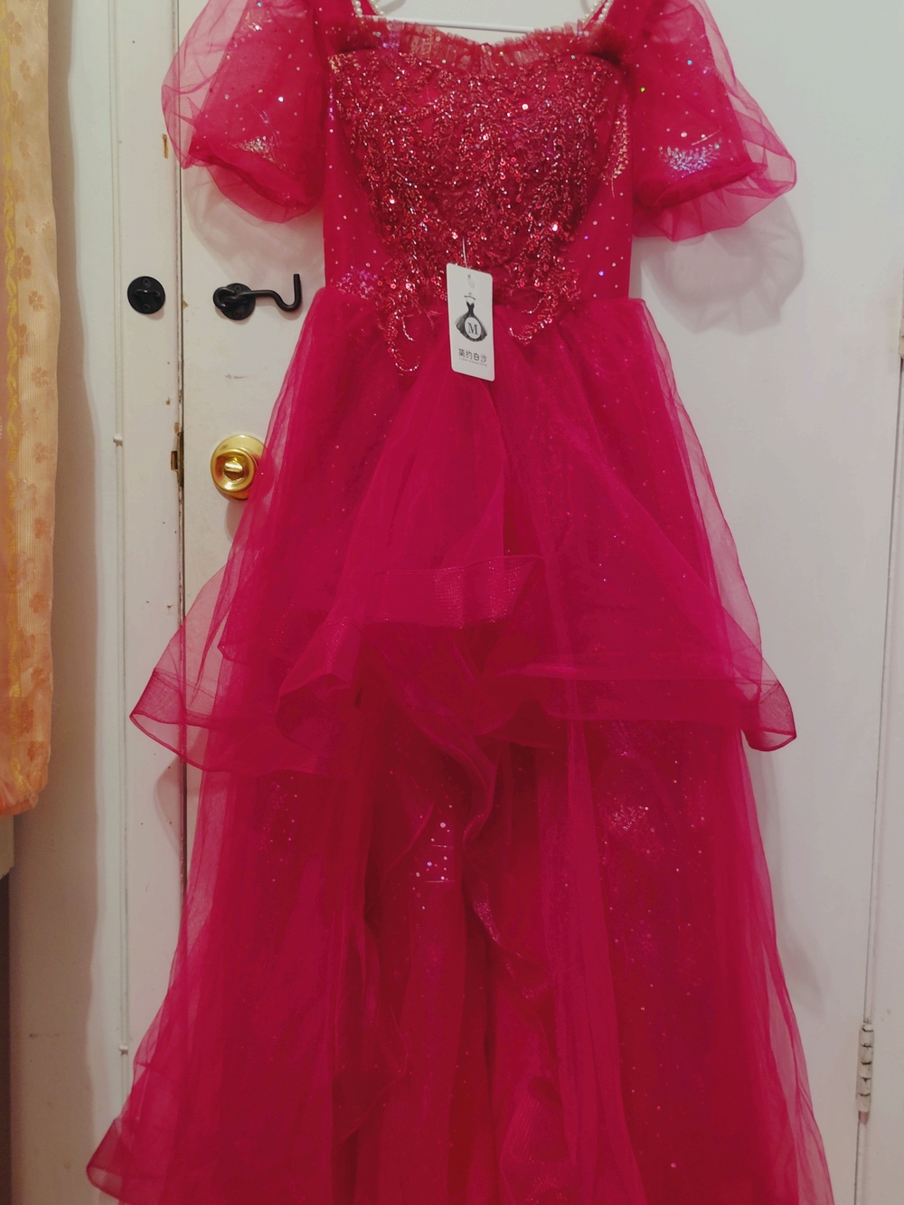 Girls' Hot Pink Sparkle Tulle Party Dress
